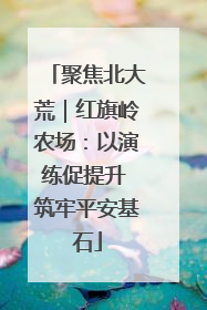 聚焦北大荒｜红旗岭农场：以演练促提升 筑牢平安基石