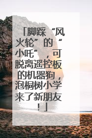 脚踩“风火轮”的“小吒”，可脱离遥控板的机器狗，泡桐树小学来了新朋友！