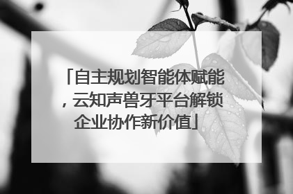 自主规划智能体赋能，云知声兽牙平台解锁企业协作新价值