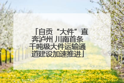 自贡“大件”直奔泸州 川南首条千吨级大件运输通道建设加速推进