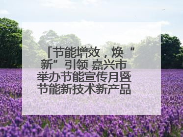 节能增效，焕“新”引领 嘉兴市举办节能宣传月暨节能新技术新产品新装备推广活动