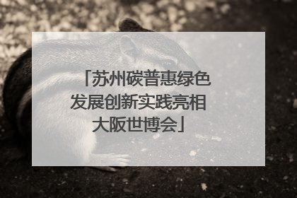 苏州碳普惠绿色发展创新实践亮相大阪世博会