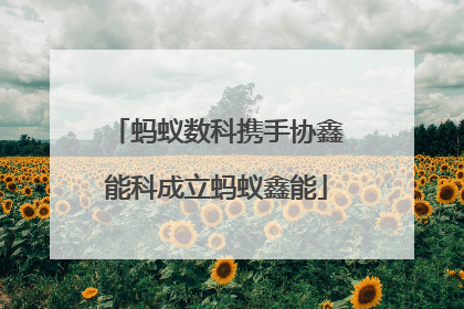 蚂蚁数科携手协鑫能科成立蚂蚁鑫能