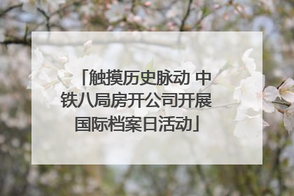 触摸历史脉动 中铁八局房开公司开展国际档案日活动