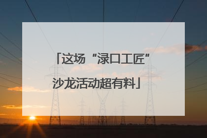 这场“渌口工匠”沙龙活动超有料