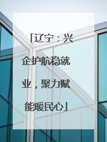 辽宁：兴企护航稳就业，聚力赋能暖民心