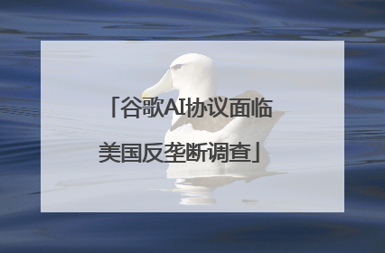 谷歌AI协议面临美国反垄断调查