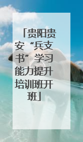贵阳贵安“兵支书”学习能力提升培训班开班