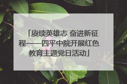 赓续英雄志 奋进新征程——四平中院开展红色教育主题党日活动