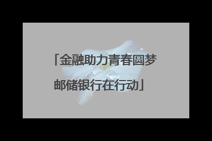 金融助力青春圆梦邮储银行在行动