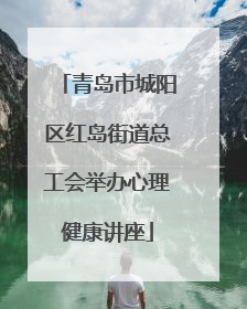 青岛市城阳区红岛街道总工会举办心理健康讲座