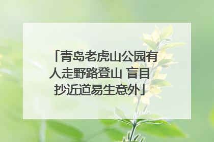 青岛老虎山公园有人走野路登山 盲目抄近道易生意外