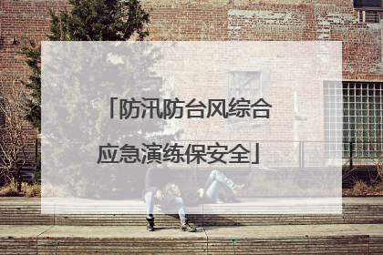 防汛防台风综合应急演练保安全
