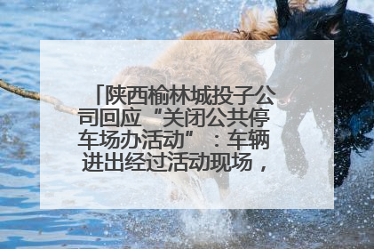 陕西榆林城投子公司回应“关闭公共停车场办活动”：车辆进出经过活动现场，为安全临时关闭