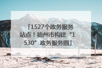 1527个政务服务站点！德州市构建“1530”政务服务圈
