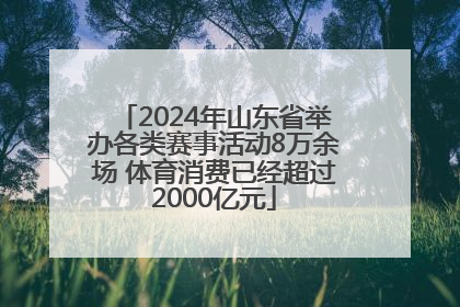 2024年山东省举办各类赛事活动8万余场 体育消费已经超过2000亿元