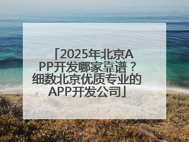 2025年北京APP开发哪家靠谱？细数北京优质专业的APP开发公司
