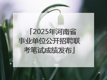 2025年河南省事业单位公开招聘联考笔试成绩发布