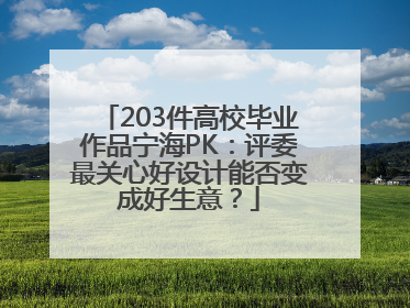203件高校毕业作品宁海PK：评委最关心好设计能否变成好生意？