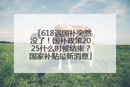 618遇国补突然没了！国补政策2025什么时候结束？国家补贴最新消息