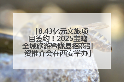 8.43亿元文旅项目签约！2025宝鸡全域旅游暨陇县招商引资推介会在西安举办