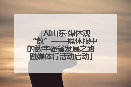 AI山东·媒体观“数”——媒体眼中的数字强省发展之路融媒体行活动启动