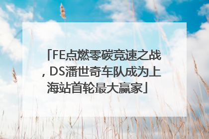 FE点燃零碳竞速之战，DS潘世奇车队成为上海站首轮最大赢家